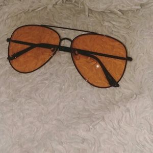 VINTAGE ORANGE TINT AVIATOR SHADES
